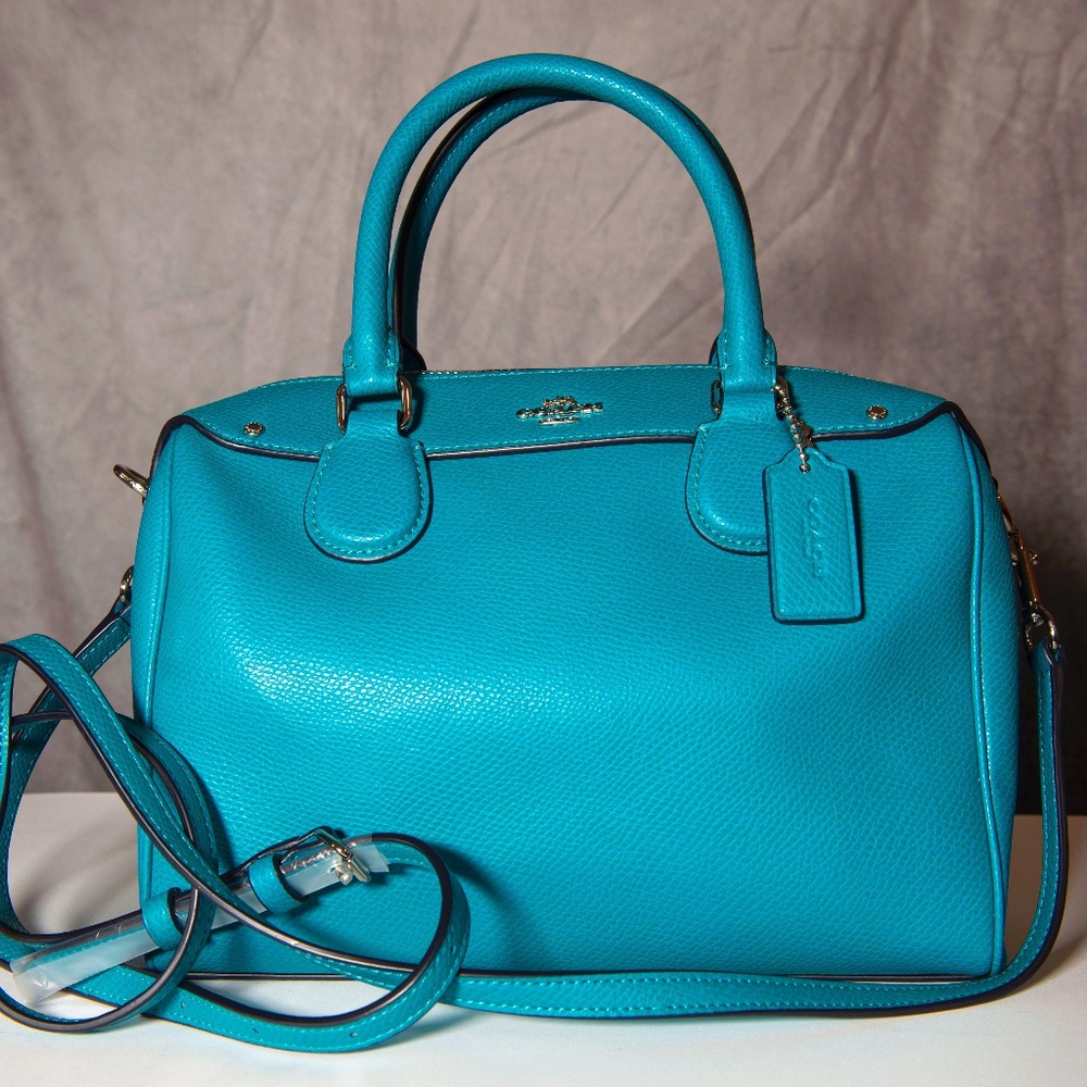 Vintage teal coach bag